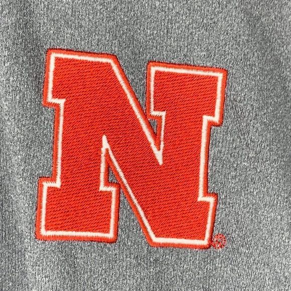 Champion 1/4 Zip knit top 2XL Nebraska Huskers Shirt Athletic Mens 3699 Pullover - Picture 3 of 7